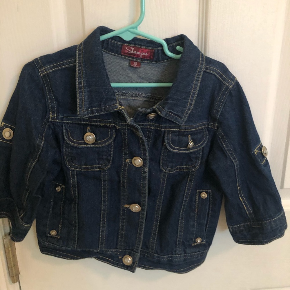 Girls Jean Crop Jacket 💗